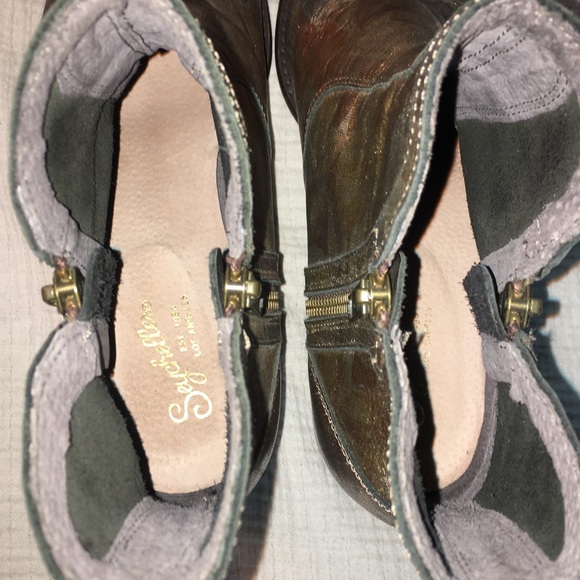 Seychelles Boots Floral Metallic Gold/Silver - Picture 5 of 10